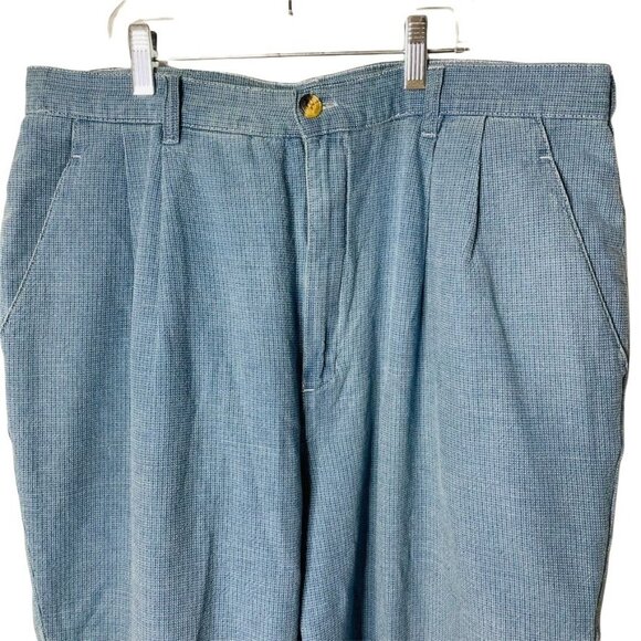 Baggy Mom Jeans Vintage Gloria Vanderbilt Blue White Gingham Size 14 u - Picture 3 of 5